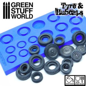 Green Stuff World    Silicone Molds - Tyres and Hubcaps - 8436574504019ES - 8436574504019
