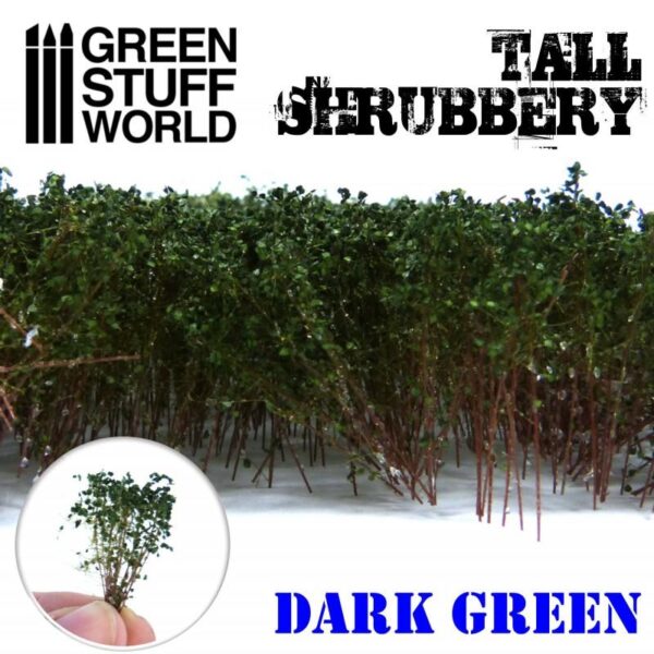 Green Stuff World    Tall Shrubbery - Dark Green - 8436574504231ES - 8436574504231