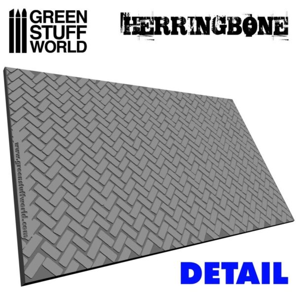 Green Stuff World    Rolling Pin HERRINGBONE - 8436574500349ES - 8436574500349