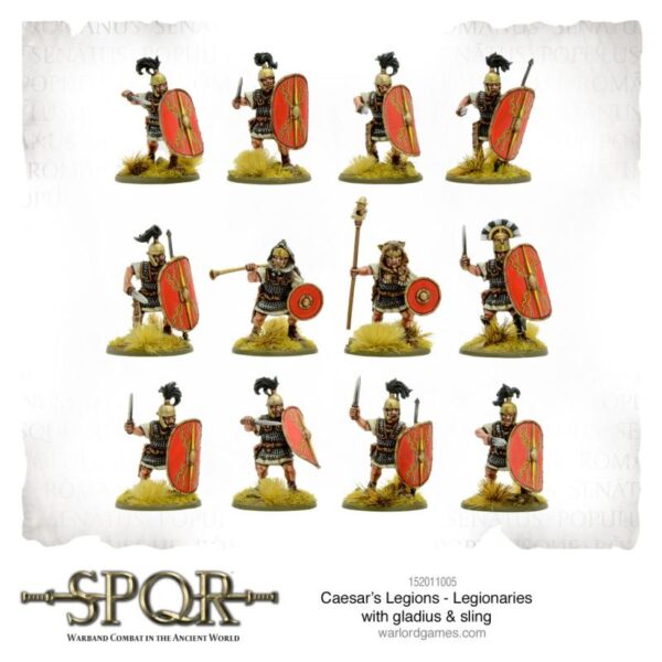 Warlord Games SPQR   SPQR: Caesar's Legions Legionaries with Gladius & Slings - 152011005 - 5060572504837