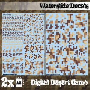 Green Stuff World    Waterslide Decals - Digital Desert Camo - 8436574507546ES - 8436574507546