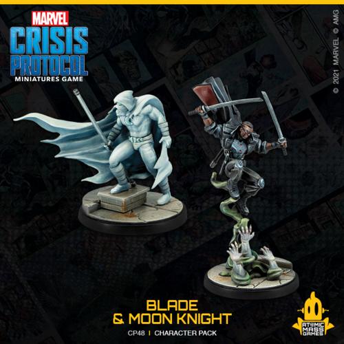 Atomic Mass Marvel Crisis Protocol   Marvel Crisis Protocol: Blade & Moon Knight - CP48 - 841333109462