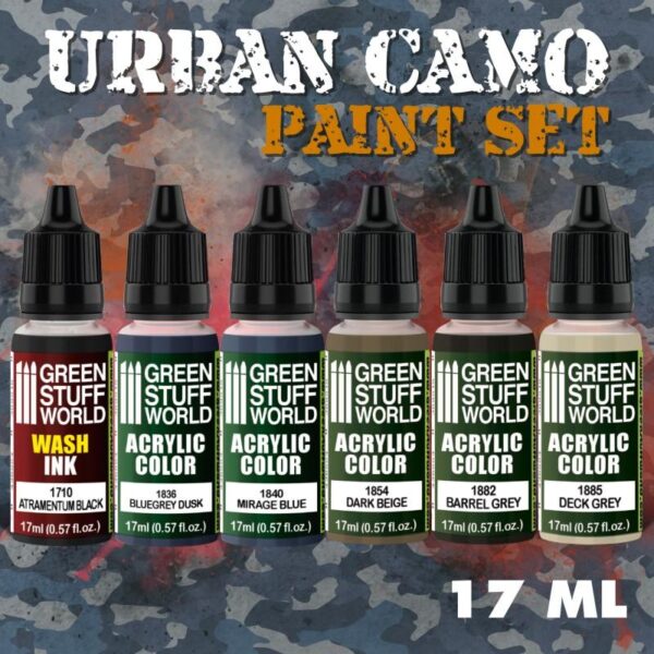 Green Stuff World    Paint Set - Urban Camo - 8436574507744ES - 8436574507744