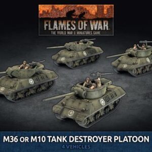 Battlefront Flames of War   M36 and M10 Tank Destroyer Platoon (x4 plastic vehicles - UBX89 - 9420020253889