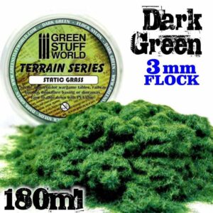 Green Stuff World    Static Grass Flock 3 mm - Dark Green - 180 ml - 8436554365630ES - 8436554365630