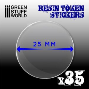 Green Stuff World    35x Resin Token Stickers 25mm - 8436574503944ES - 8436574503944