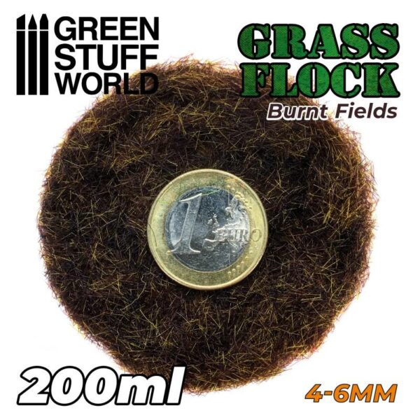 Green Stuff World    Static Grass Flock 4-6mm - BURNT FIELDS - 200 ml - 8435646506623ES - 8435646506623