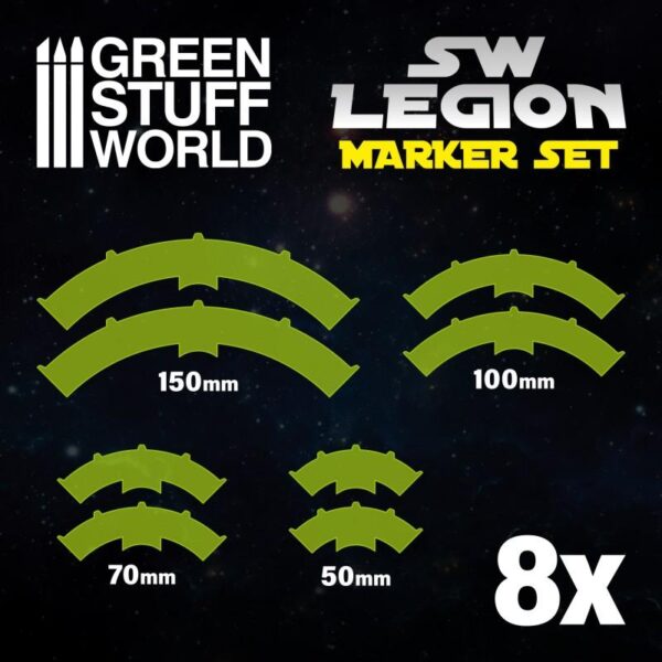 Green Stuff World Star Wars: Legion   Star Wars Legion: GREEN FLUOR Line of Fire Markers - 8435646502359ES - 8435646502359
