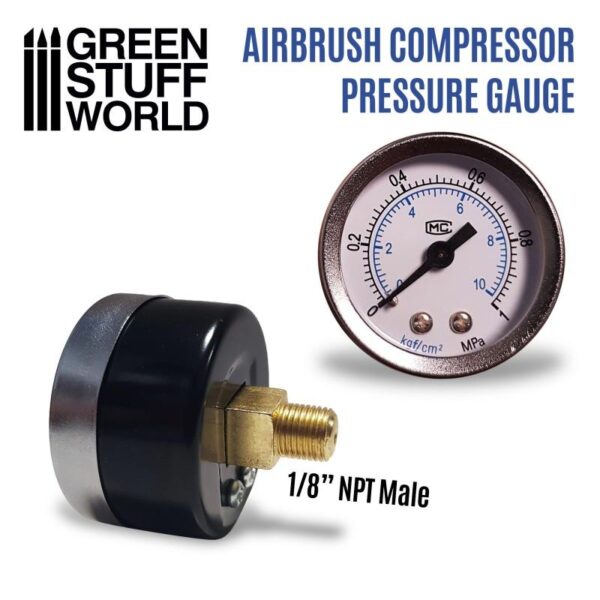 Green Stuff World    Airbrush Compressor Pressure Gauge - 8436574507812ES - 8436574507812
