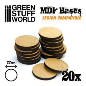 Green Stuff World    MDF Bases - Round 27mm (Legion) - 8435646502281ES - 8435646502281