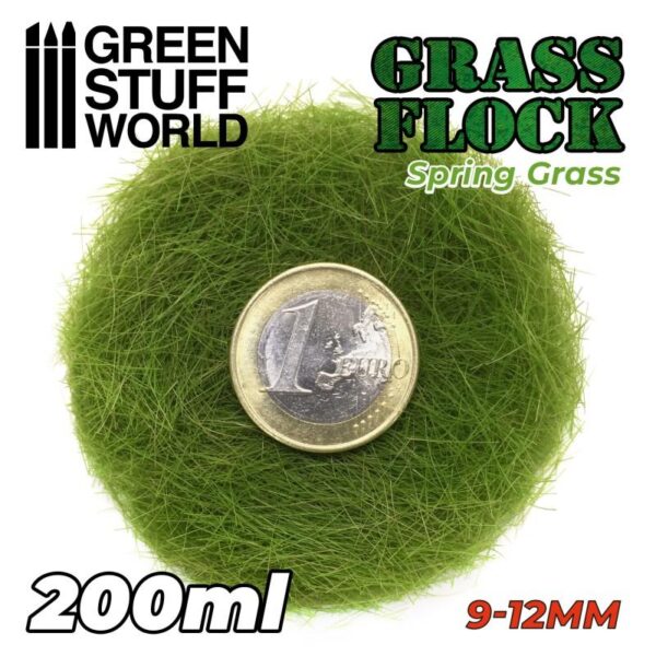 Green Stuff World    Static Grass Flock 9-12mm - SPRING GRASS - 200 ml - 8435646506678ES - 8435646506678