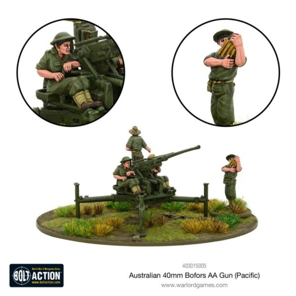 Warlord Games Bolt Action   Australian 40mm Bofors AA Gun - 403015005 - 5060572500686