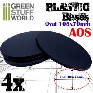 Green Stuff World    Plastic Bases - Oval Pill 105x70mm AOS - 8436574503913ES - 8436574503913