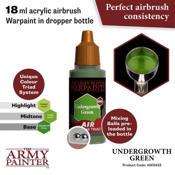 The Army Painter    Warpaint Air: Undergrowth Green - APAW3433 - 5713799343382