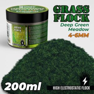 Green Stuff World    Static Grass Flock 4-6mm - DEEP GREEN MEADOW - 200 ml - 8435646506616ES - 8435646506616