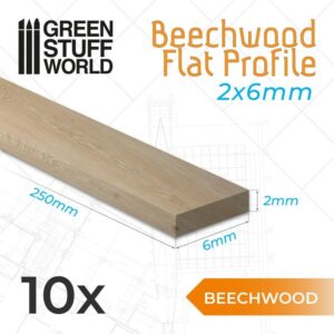 Green Stuff World    Beechwood flat profile - 6x250mm - 8435646503929ES - 8435646503929