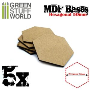 Green Stuff World    MDF Bases - Hexagonal 50 mm - 8436554368563ES - 8436554368563