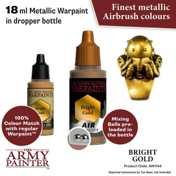 The Army Painter    Warpaint Air: Bright Gold - APAW1144 - 5713799114487