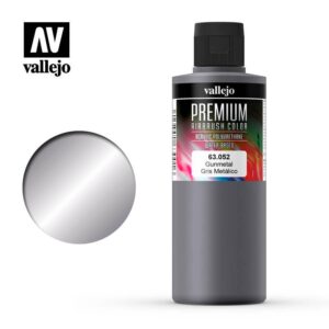 Vallejo    Vallejo Premium Color - 200ml Pearl & Metallics Gunmetal - VAL63052 - 8429551630528