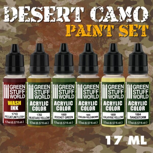 Green Stuff World    Paint Set - Desert Camo - 8436574507737ES - 8436574507737