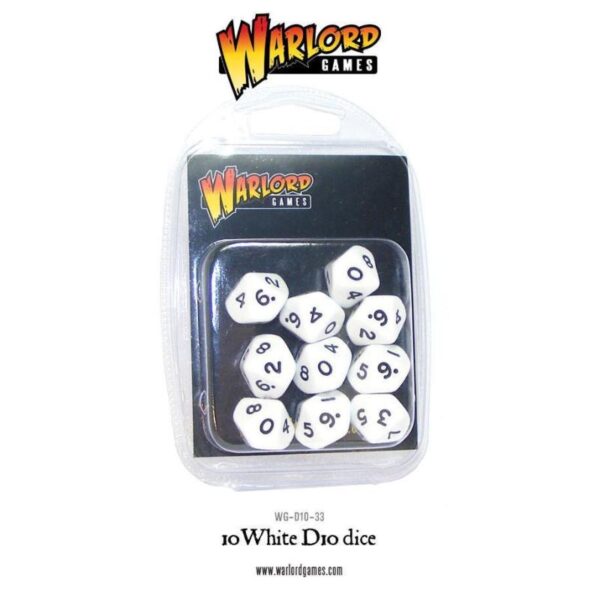 Warlord Games    10 White D10 - WG-D10-33 - 5060200849675