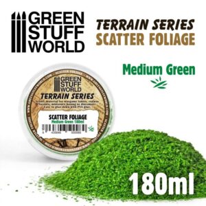 Green Stuff World    Scatter Foliage - Medium Green - 180ml - 8435646500089ES - 8435646500089