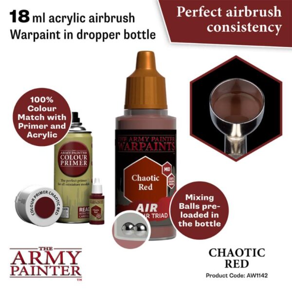 The Army Painter    Warpaint Air: Chaotic Red - APAW1142 - 5713799114289