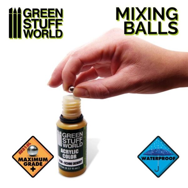 Green Stuff World    Mixing Paint Steel Bearing Balls in 8mm - 8436554365302ES - 8436554365302