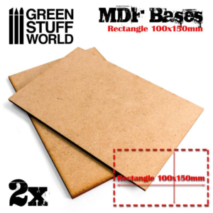 Green Stuff World    MDF Bases - Rectangular 100x150mm - Pack2 - 8435646507132ES - 8435646507132