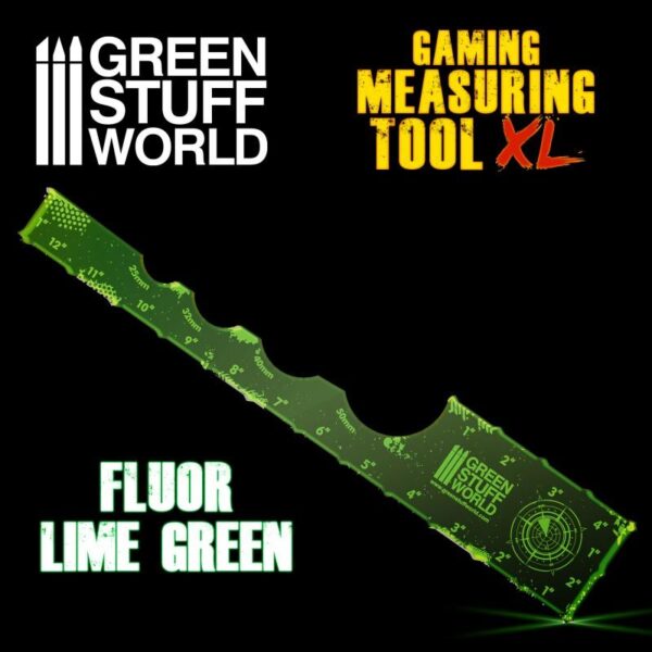 Green Stuff World    Gaming Measuring Tool - Fluor Lime Green 12 inches - 8435646506074ES - 8435646506074