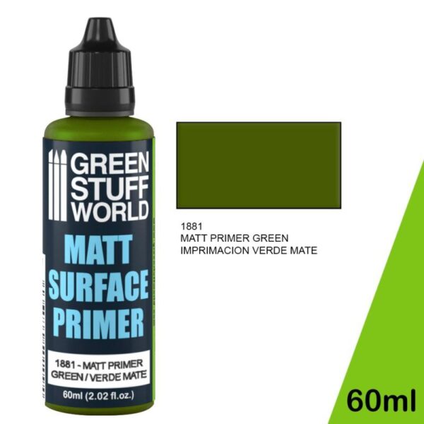 Green Stuff World    Matt Surface Primer 60ml - Green - 8436574502404ES - 8436574502404