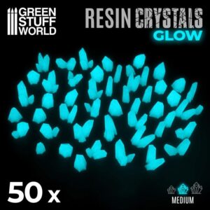 Green Stuff World    AQUA TURQUOISE GLOW Resin Crystals - Medium - 8436574508925ES - 8436574508925