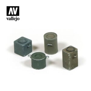 Vallejo    Vallejo Scenics - 1:35 WWII German Food Containers - VALSC224 - 8429551984942