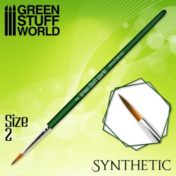 Green Stuff World    GREEN SERIES Synthetic Brush - Size 2 - 8436574506907ES - 8436574506907
