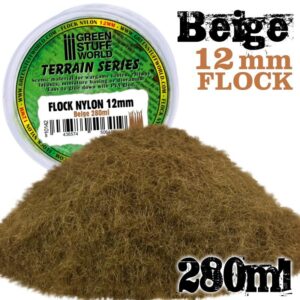 Green Stuff World    Static Grass Flock 12mm - Beige - 280 ml - 8436574506419ES - 8436574506419