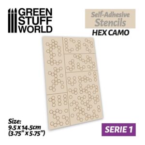 Green Stuff World    Self-adhesive stencils - Hex Camo - 8435646502373ES - 8435646502373