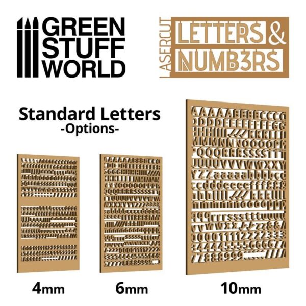 Green Stuff World    Letters and Numbers 4mm STANDARD - 8435646501321ES - 8435646501321