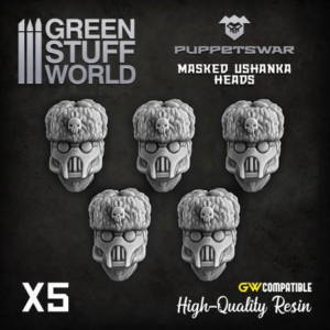 Green Stuff World    Masked Ushanka heads - 5904873420437ES - 5904873420437