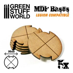 Green Stuff World    MDF Bases - Round 50mm (Legion) - 8435646502298ES - 8435646502298