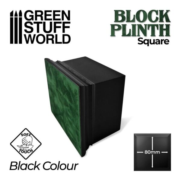 Green Stuff World    Square Top Display Plinth 8x8 cm - Black - 8435646500669ES - 8435646500669