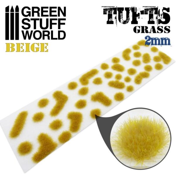 Green Stuff World    Grass TUFTS - 2mm self-adhesive - BEIGE - 8436574506983ES - 8436574506983