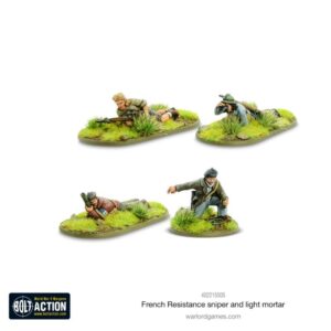 Warlord Games Bolt Action   French Resistance Sniper & Light Mortar - 402215505 - 5060572509283