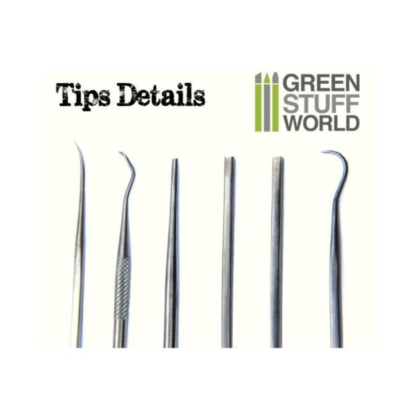 Green Stuff World    6x Hook and Pick Tool Set - 8436554362509ES - 8436554362509