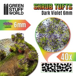 Green Stuff World    Shrubs TUFTS - 6mm self-adhesive - VIOLET - 8435646502434ES - 8435646502434