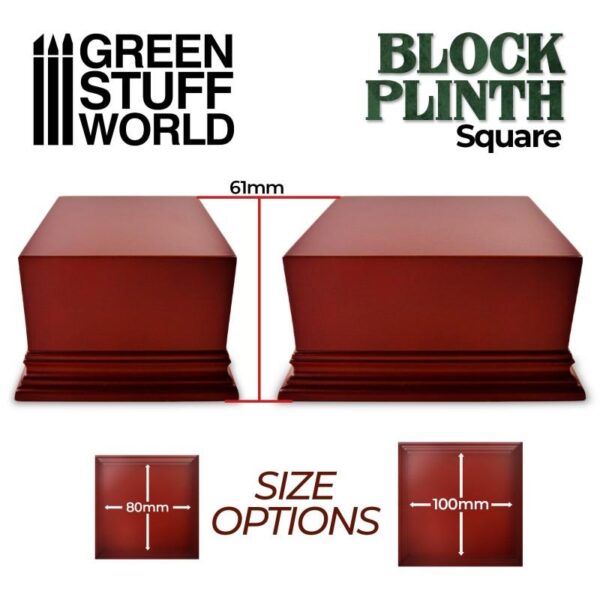 Green Stuff World    Square Top Display Plinth 10x10cm - Hazelnut Brown - 8435646500652ES - 8435646500652