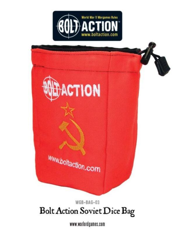 Warlord Games Bolt Action   Bolt Action Soviet Dice Bag & Order Dice (Red) - 408904001 -