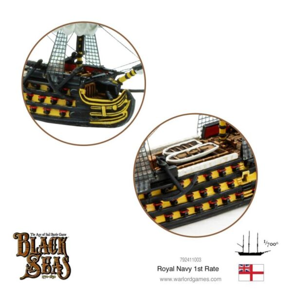 Warlord Games Black Seas   Black Seas: Royal Navy 1st Rate - 792411003 - 5060572505742