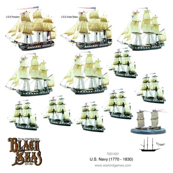 Warlord Games Black Seas   Black Seas: US Navy Fleet (1770-1830) - 792014001 - 5060572505346