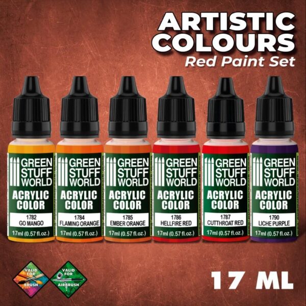 Green Stuff World    Paint Set - Red - 8436574506174ES - 8436574506174