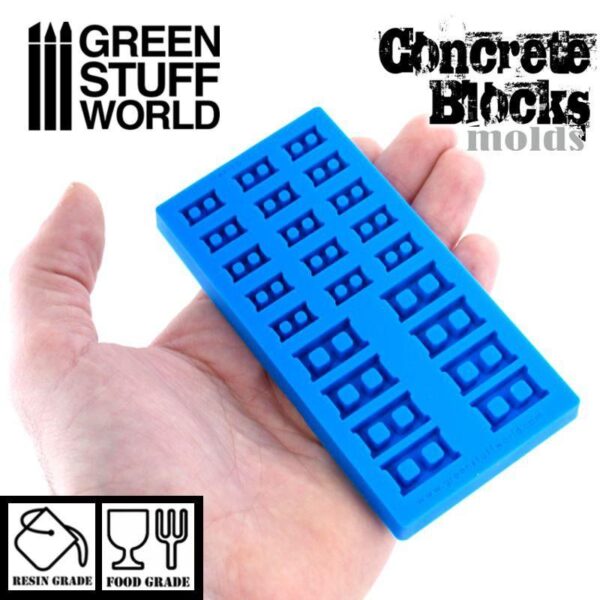 Green Stuff World    Silicone molds - Concrete Bricks / Breeze Blocks - 8436554369096ES - 8436554369096
